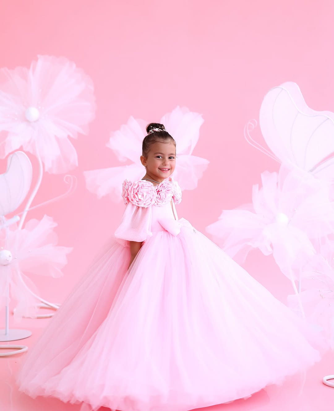 Classy Baby Pink Colour Gown Length Dress
