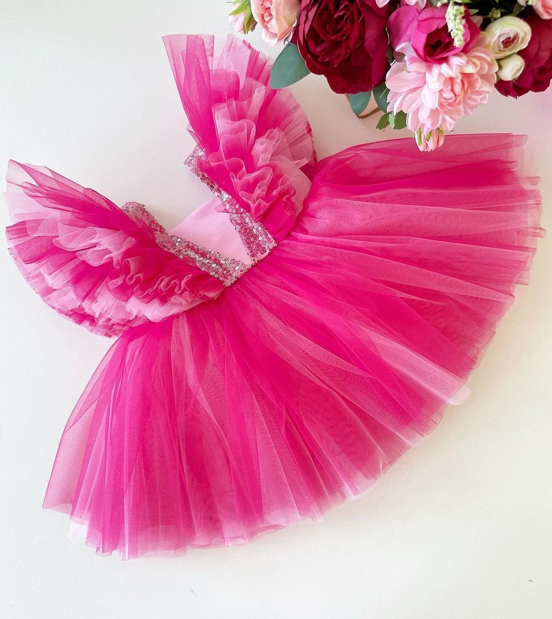 Adorable Cute Barbie Pink Baby Dress