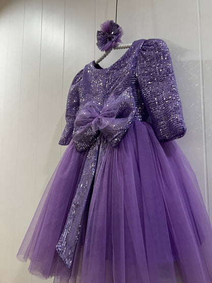 Elegante Purple Birthday Dress