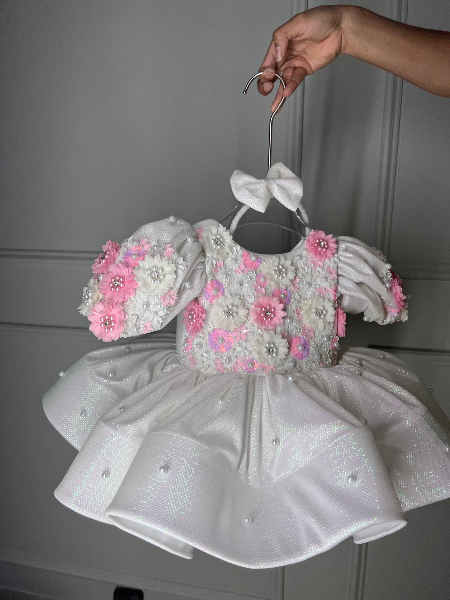 White Handwork baby Girl Dress