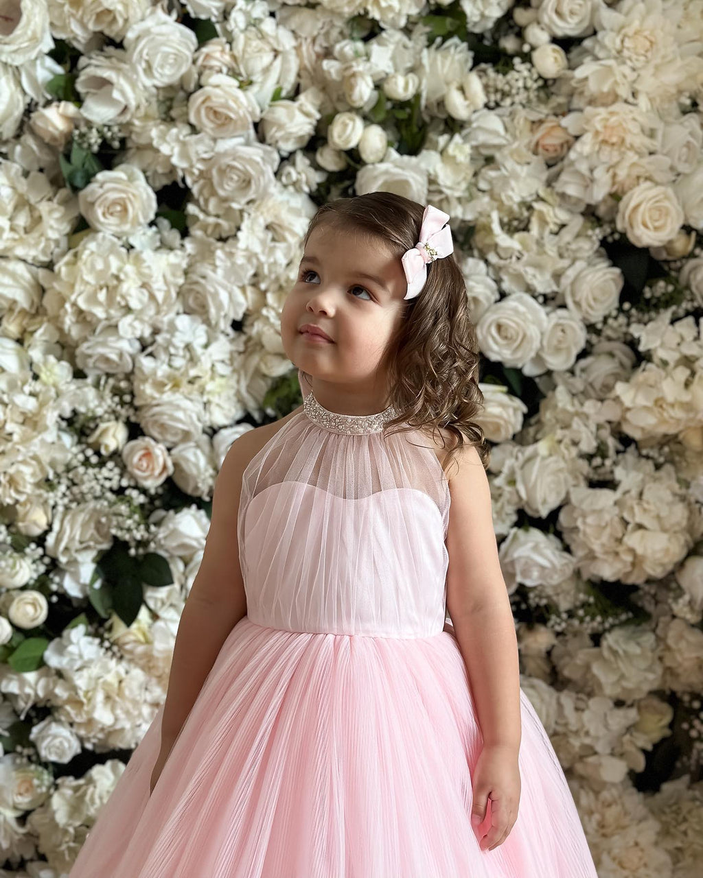 Classy Crush Net Baby Pink Dress