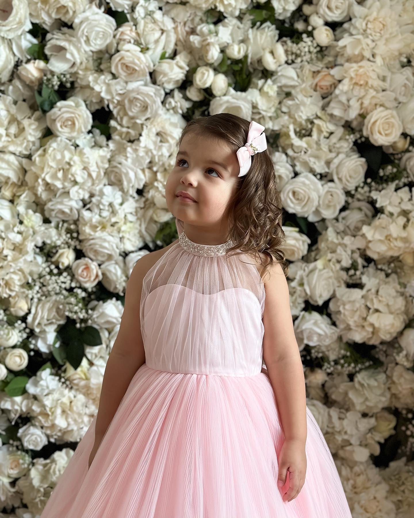 Classy Crush Net Baby Pink Dress