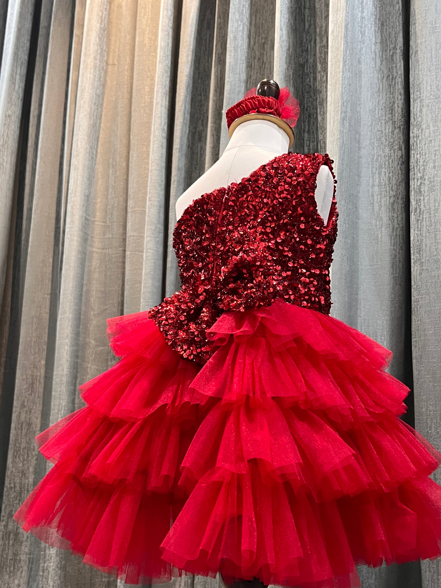 Beautiful Red Girl Birthday Dress