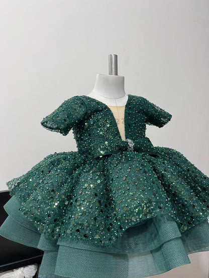 Sequence Classy Green Girl Dress