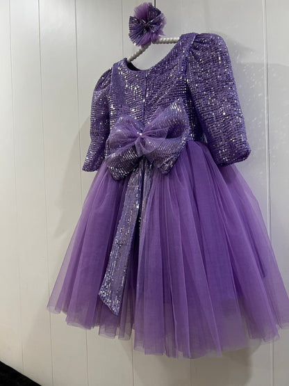 Elegante Purple Birthday Dress