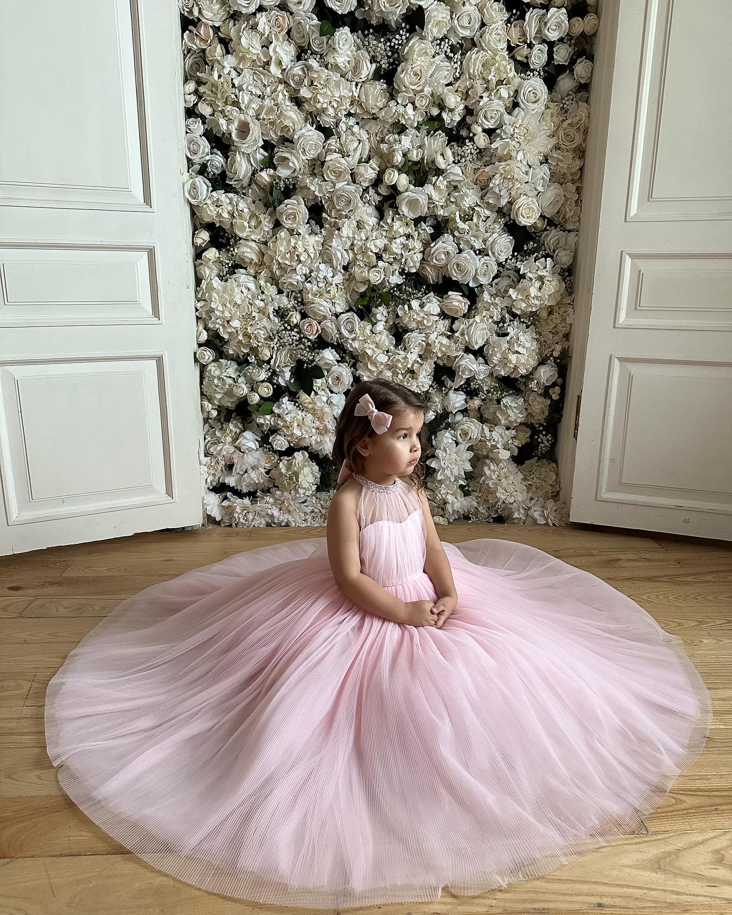 Classy Crush Net Baby Pink Dress