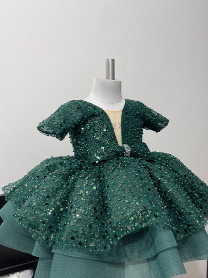 Sequence Classy Green Girl Dress