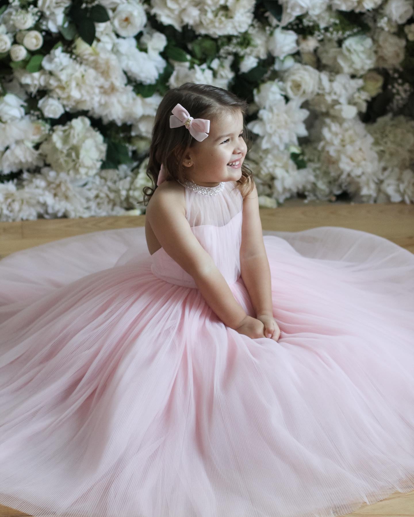 Classy Crush Net Baby Pink Dress