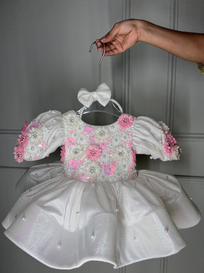 White Handwork baby Girl Dress