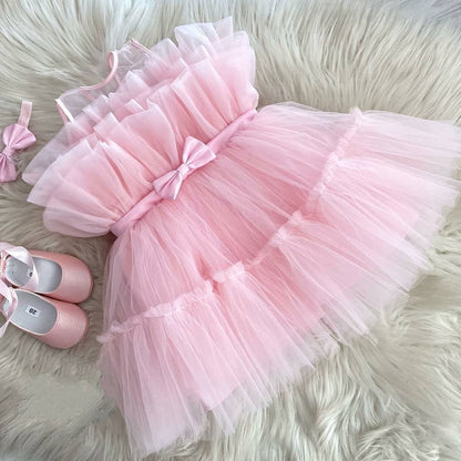 Everyday Soft Net Pink Baby Dress