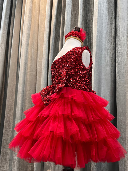 Beautiful Red Girl Birthday Dress