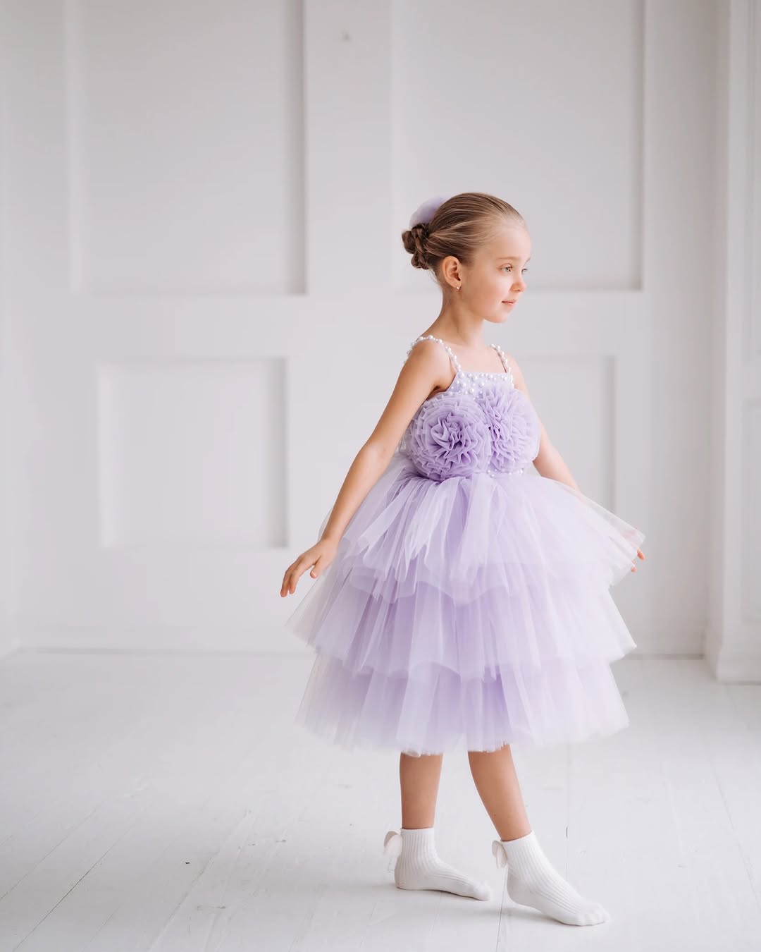 Adorable Lavender Colour Baby Dress