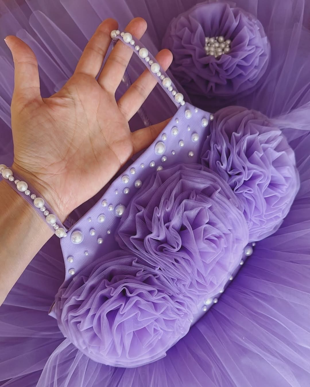 Adorable Lavender Colour Baby Dress