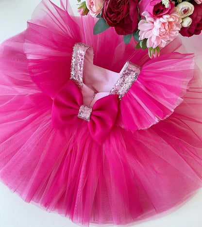 Adorable Cute Barbie Pink Baby Dress