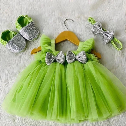 Elegance Green Sequence Dress