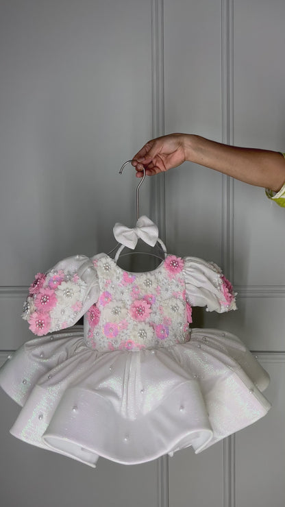 White Handwork baby Girl Dress