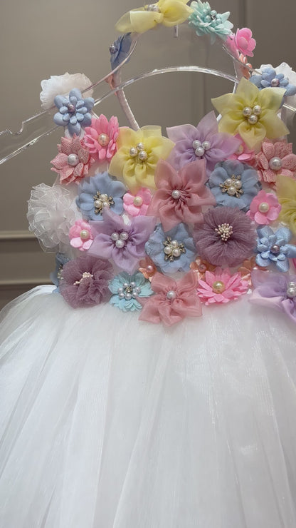 Classy White Flower Girl Dress