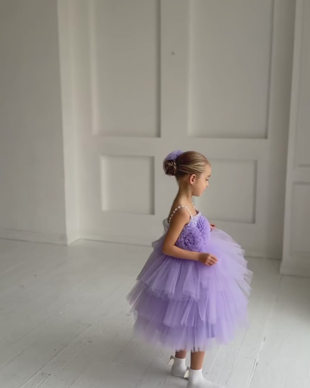 Adorable Lavender Colour Baby Dress