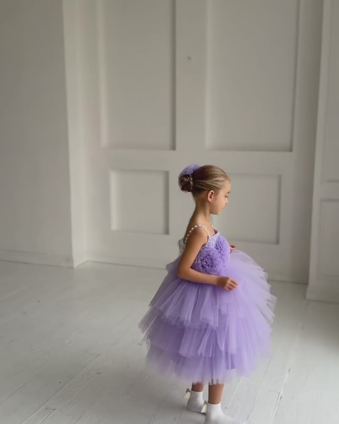 Adorable Lavender Colour Baby Dress