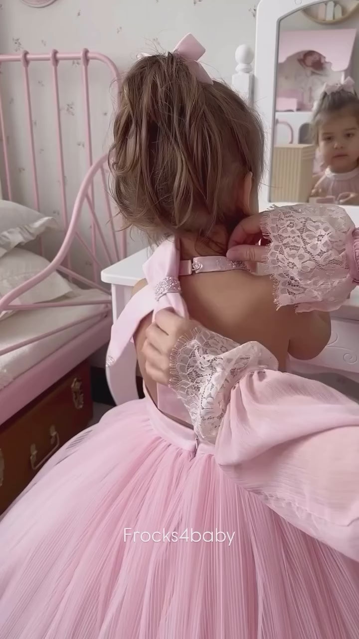 Classy Crush Net Baby Pink Dress